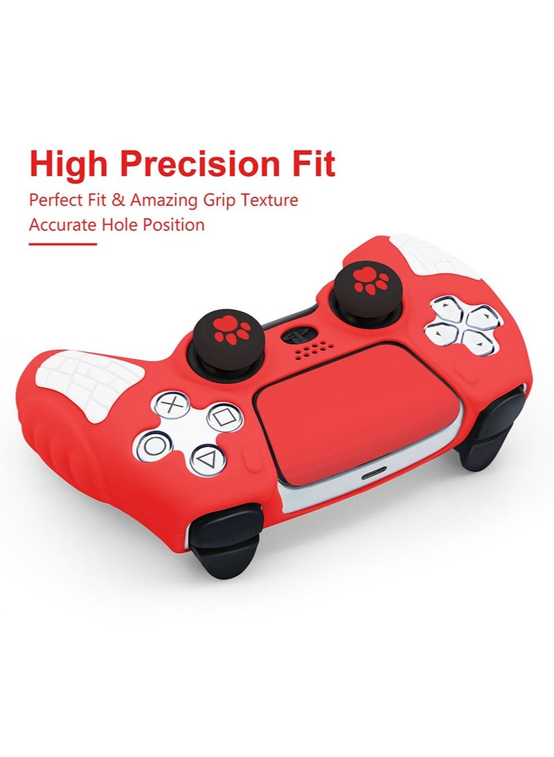 IINE Case Cover for PS5/PS5 Slim Wireless Controller for Dual Sense Leather Texture Soft Silicone Protection Anti-scratch Anti-fall Case Cover Electronic game Machine Accessories - Image 3